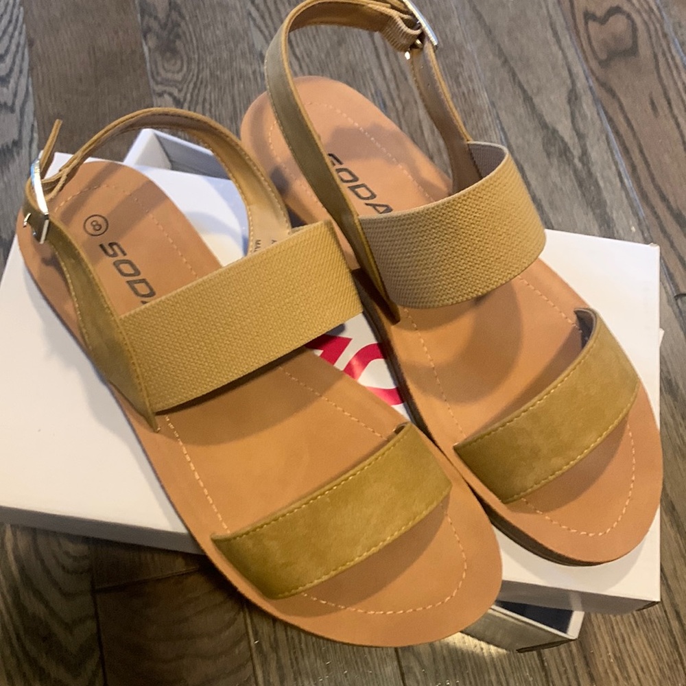 Soda Tan Strap Sandal